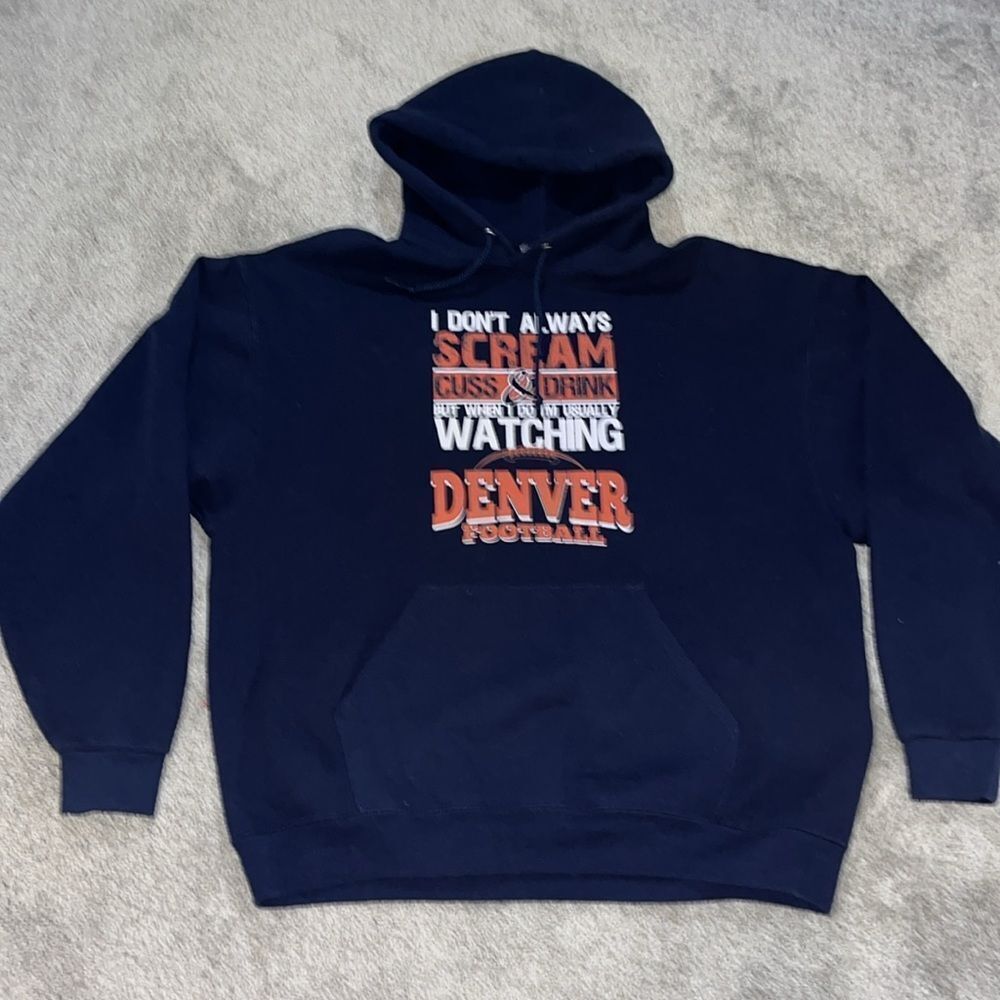 Denver Broncos FUNNY FOOTBALL Scream Mile High Thunder hooded hoodie sweatshirt